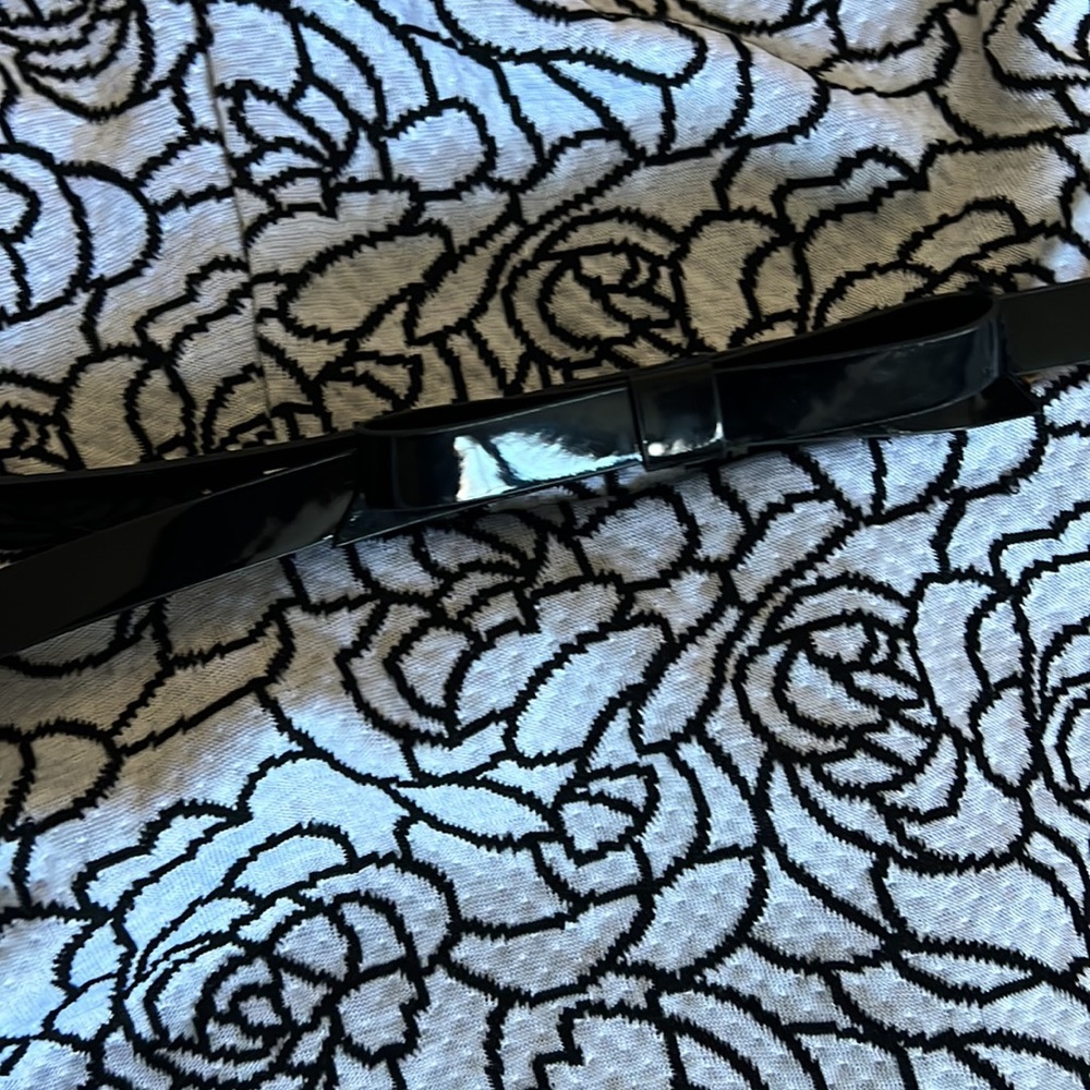 ELLE grey dress black flower design